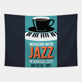 Retro Jazz Weekend Tapestry