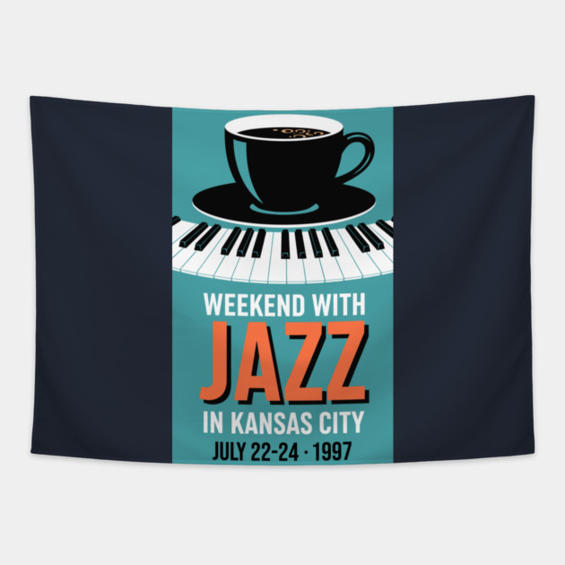 Retro Jazz Weekend Tapestry by enrynz