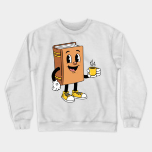 Happy Book Sipping Coffee Crewneck Sweatshirt
