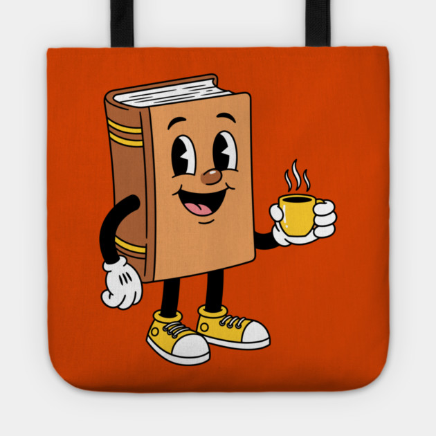 Happy Book Sipping Coffee Tote by enrynz