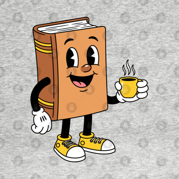Happy Book Sipping Coffee by Digironin