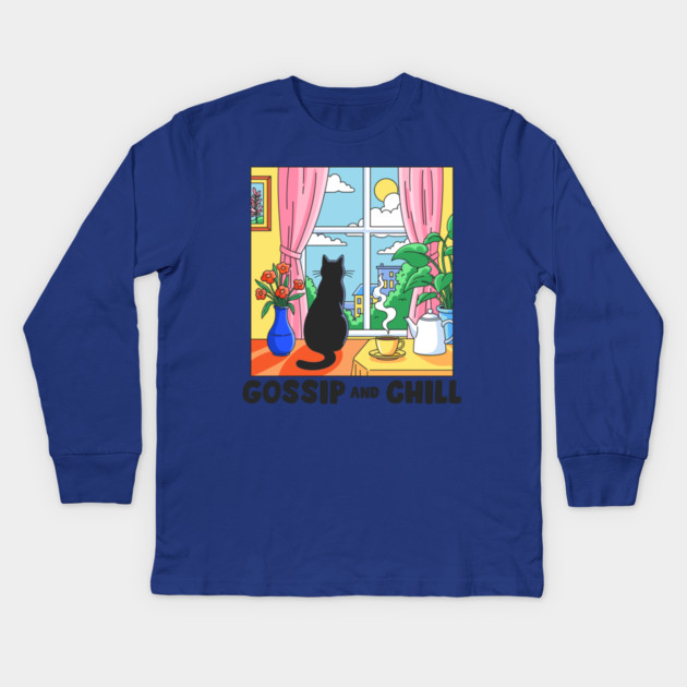 Gossip and Chill Kids Long Sleeve T-Shirt by enrynz