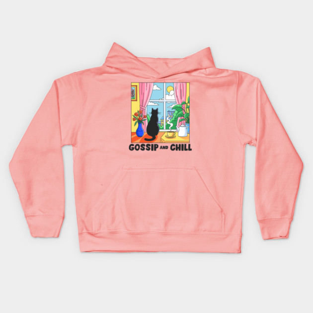 Gossip and Chill Kids Hoodie by enrynz
