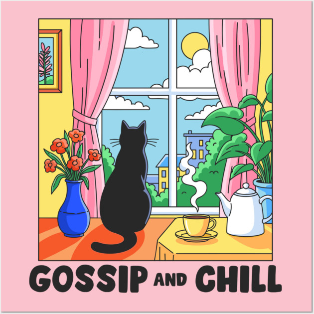 Gossip and Chill Wall Art by Digironin