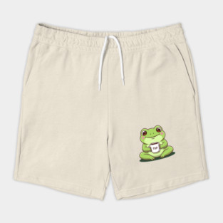 Kawaii Frog Says 'NO' Cute Coffee Shorts