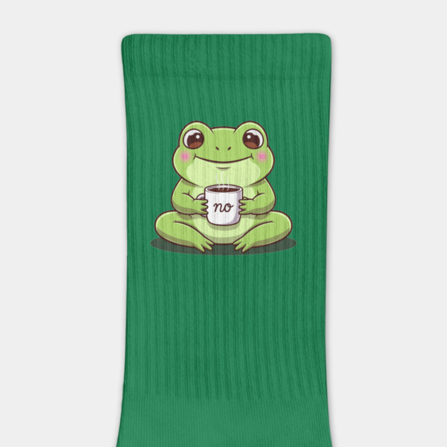 Kawaii Frog Says 'NO' Cute Coffee by enrynz