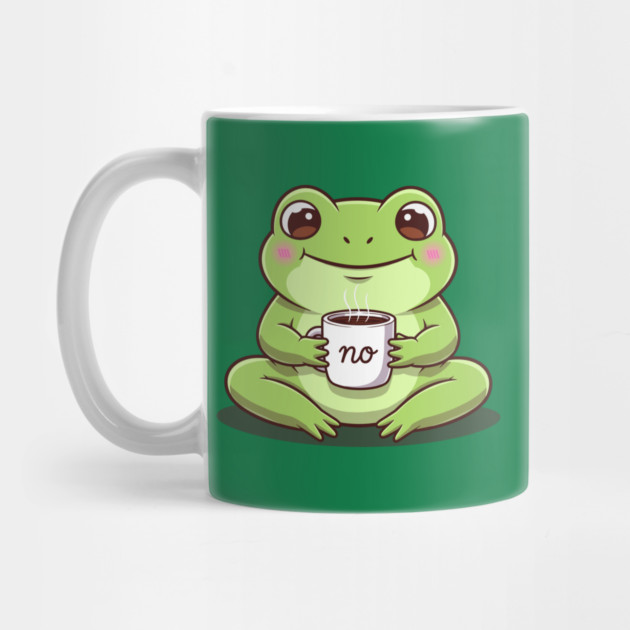 Kawaii Frog Says 'NO' Cute Coffee by enrynz