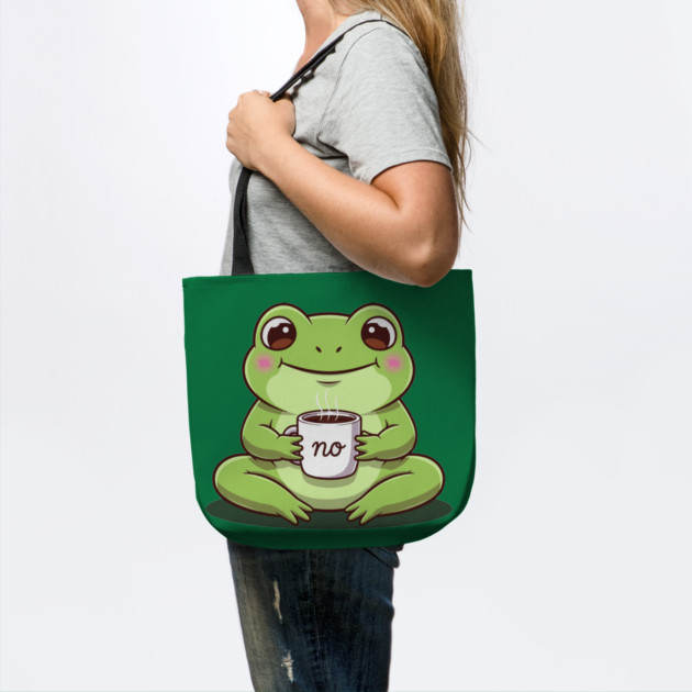 Kawaii Frog Says 'NO' Cute Coffee by enrynz