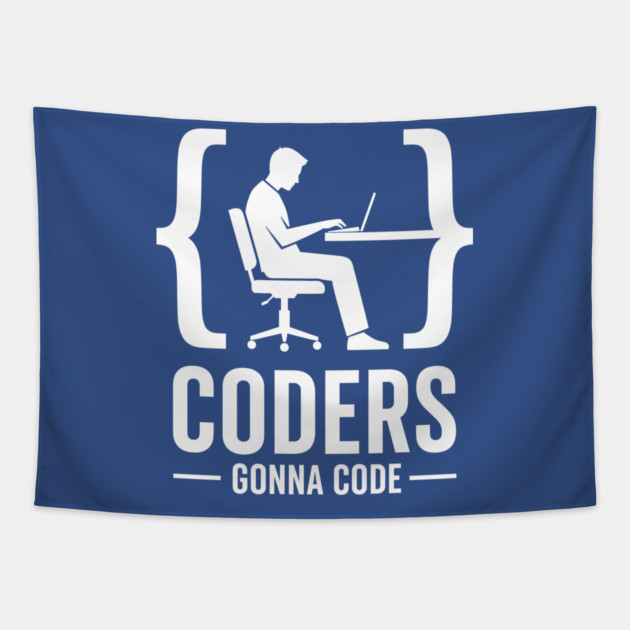 Coders Gonna Code Tapestry by enrynz