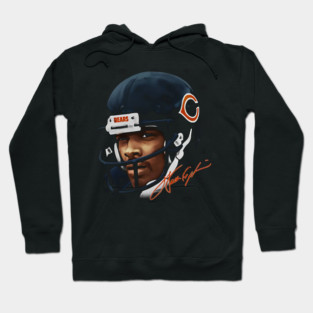 Walter Payton Watercolor Art Hoodie