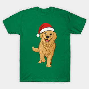 Christmas Santa Golden Retriever – Cute Holiday Dog T-Shirt T-Shirt