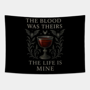 Gothic Vampire Chalice — “The Blood Was Theirs, The Life Is Mine” — Dark Aesthetic Tapestry