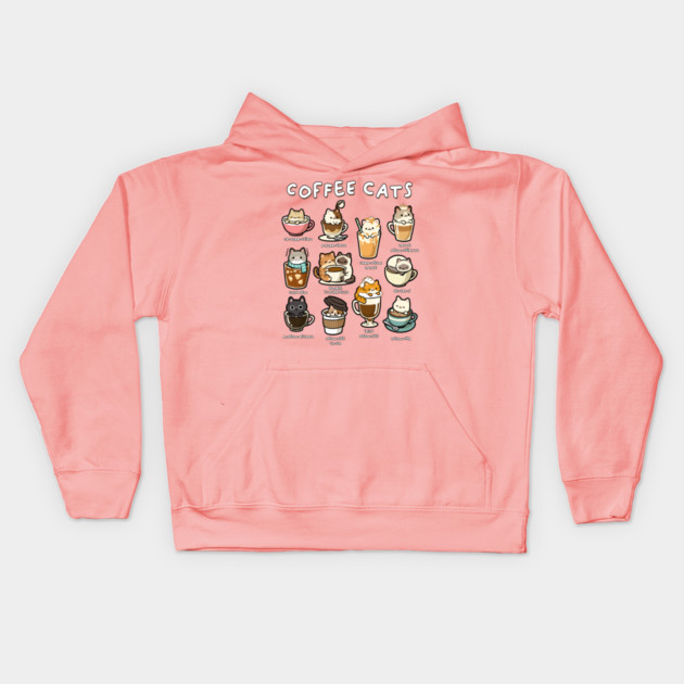 Coffee Cats Kids Hoodie by GoshWow®