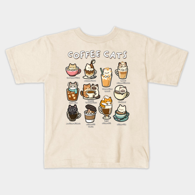 Coffee Cats Kids T-Shirt by GoshWow®