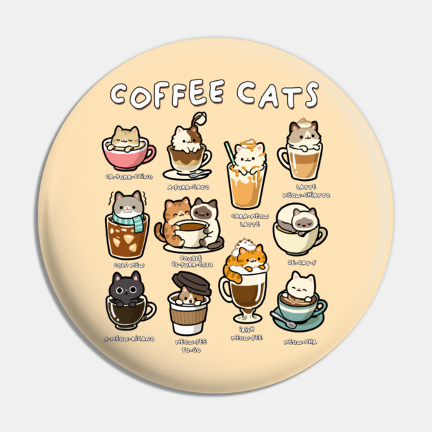 Coffee Cats Pin by GoshWow®