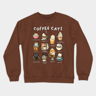 Coffee Cats Crewneck Sweatshirt
