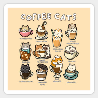 Coffee Cats Sticker