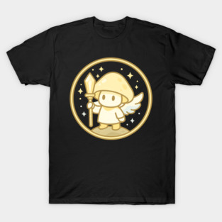 Golden Lightspore Guardian – Cozy Celestial Glow T-Shirt