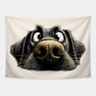 Black Labrador ‘Schmoozing’ Tapestry
