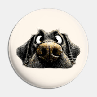Black Labrador ‘Schmoozing’ Pin