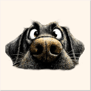 Black Labrador ‘Schmoozing’ Posters and Art