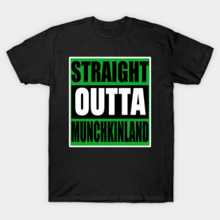 Straight Outta munchkinland green black and white oz and wicked lore T-Shirt
