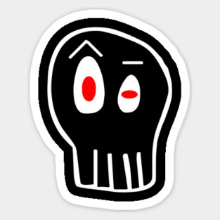 Evil Adam Skull Sticker
