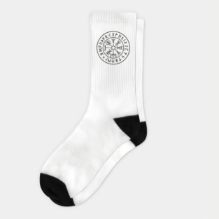 Viking Compass Vegvisir Rune Circle Nordic Heritage Socks