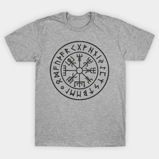 Viking Compass Vegvisir Rune Circle Nordic Heritage T-Shirt by Anticorporati