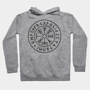 Viking Compass Vegvisir Rune Circle Nordic Heritage Hoodie