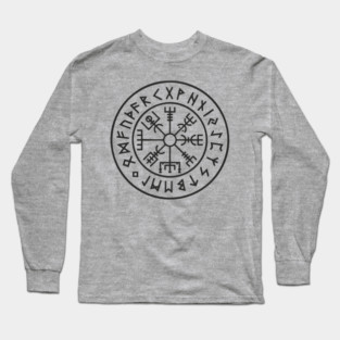 Viking Compass Vegvisir Rune Circle Nordic Heritage Long Sleeve T-Shirt