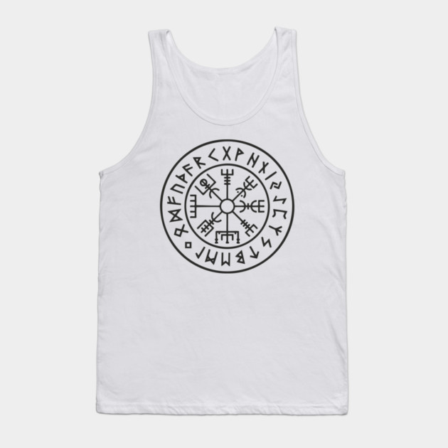 Viking Compass Vegvisir Rune Circle Nordic Heritage Tank Top by Anticorporati