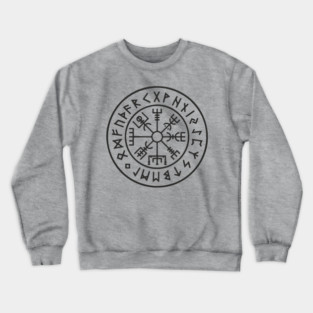 Viking Compass Vegvisir Rune Circle Nordic Heritage Crewneck Sweatshirt