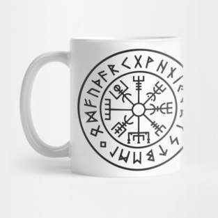 Viking Compass Vegvisir Rune Circle Nordic Heritage Mug