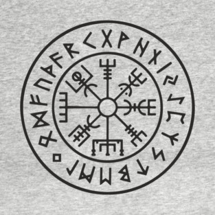 Viking Compass Vegvisir Rune Circle Nordic Heritage T-Shirt