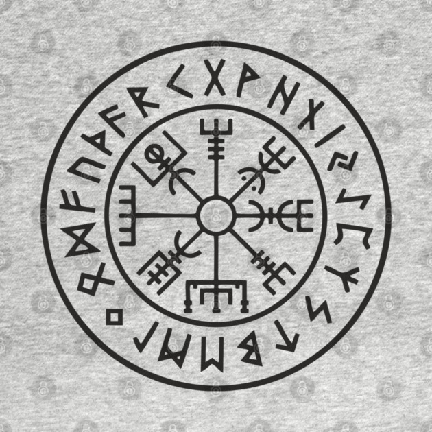 Viking Compass Vegvisir Rune Circle Nordic Heritage by Anticorporati