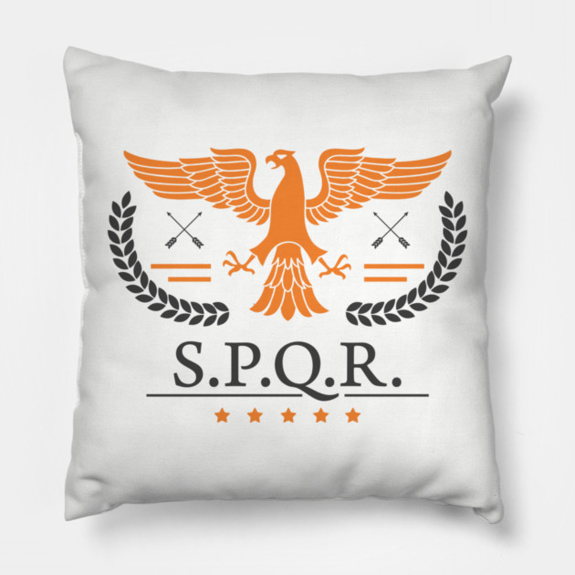 SPQR - Power, Order, Legacy Roman Empire Pillow by Anticorporati