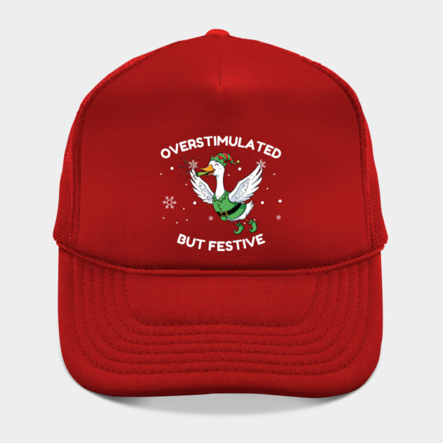 Overstimulated But Festive Goose by Creatifly Graphic Tees