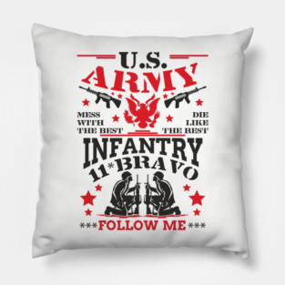 US Army Infantry Military Veteran Pride Pillow