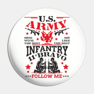 US Army Infantry Military Veteran Pride Pin