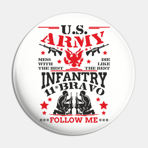 US Army Infantry Military Veteran Pride Pin by Anticorporati
