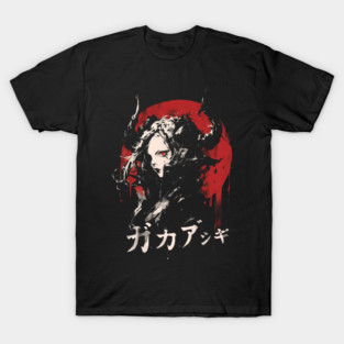 Goth Grunge Demon Anime Girl Waifu Horror Alt Aesthetic T-Shirt