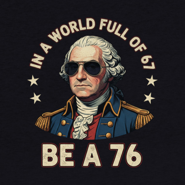 George Washington 67 76 Meme - In A World Full Of 67 Be A 76 1776 Patriotic by ArtistTee ⭐⭐⭐⭐⭐