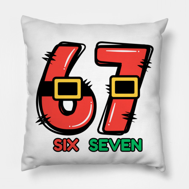 67 Christmas Santa Pillow by Creatifly Graphic Tees