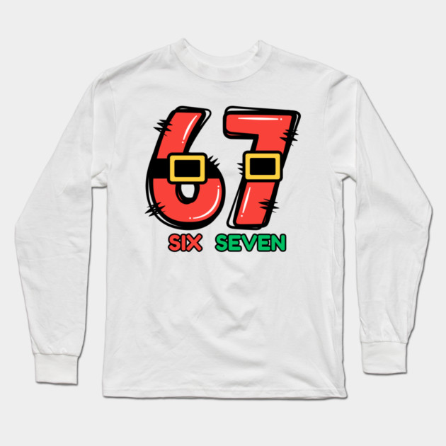 67 Christmas Santa Long Sleeve T-Shirt by Creatifly Graphic Tees