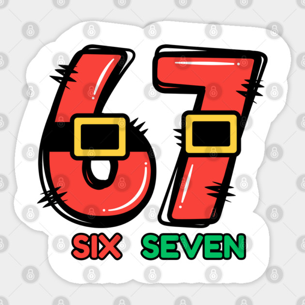 67 Christmas Santa Sticker by Creatifly Graphic Tees