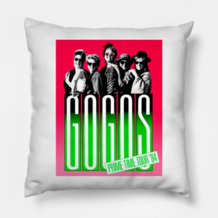go-go's * gogos * gogo's * prime time tour 1984 Pillow