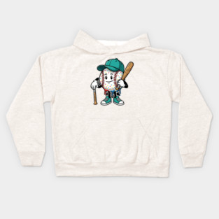 Drip Baseball Cartoon Youth – Cool Baseball Lifestyle - drip baseball Kids Hoodie