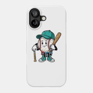 Drip Baseball Cartoon Youth – Cool Baseball Lifestyle - drip baseball Phone Case
