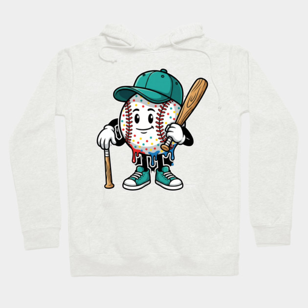 Drip Baseball Cartoon Youth – Cool Baseball Lifestyle - drip baseball Hoodie by ArtistTee ⭐⭐⭐⭐⭐